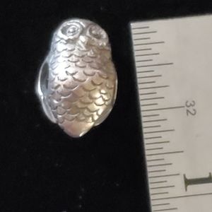 Cute Sterling Owl Slide Charm